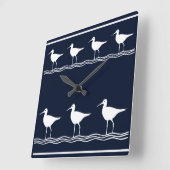 zachte zandvangers op wit vierkante klok (Hoek)