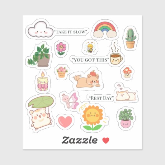 Zachte Zelfzorg Stickers (Vel)
