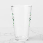 Zachte Zestien groene naam datum kalligrafie boho  Glas (Links)