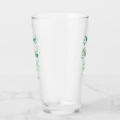 Zachte Zestien groene naam datum kalligrafie boho  Glas (Rechts)