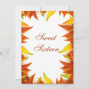 Zachte Zestien Herfst/Val Bladeren Dubbelzijdig Kaart