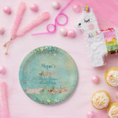 Zachte Zestien Strand Tropische Schelpen & Parels Papieren Bordje (Feest)