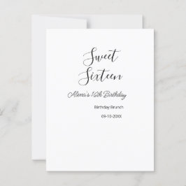 Zachte zestiende verjaardag brunch 16e verjaardag  briefkaart