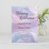 Zachte zijde: droomachtige pastelgolven Roze Blauw Kaart (Staand voorkant)