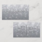 Zachte Zilveren Lichten Bokeh Visitekaartje (Voorkant / Achterkant)