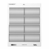 Zachte zilveren Sjabloon Etiket (Full Sheet)
