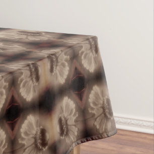 Zachte zinnia Daisy Flower in Sepia Abstract Tafelkleed