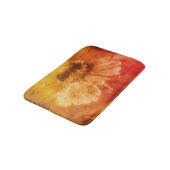 Zachte zinnia Daisy Flower in Sepia  Badmat (Gekanteld)