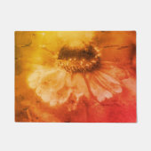 Zachte zinnia Daisy Flower in Sepia Deurmat (Voorkant)