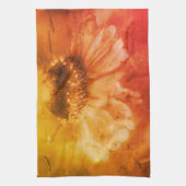 Zachte zinnia Daisy Flower in Sepia  Theedoek (Verticaal)