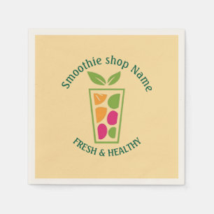 Zachte zoete yoghurt Smoothies fruit Sapbar winkel Servet