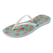 Zachte Zomer Aardbei Patroon Teenslippers (Schuin)