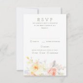 Zachte Zomer Bloemen RSVP-Kaart voor Huwelijk RSVP Kaartje (Voorkant)