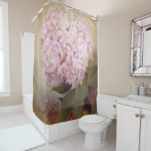 Zachte zomer Blush Hydrangea Flower  Style Douchegordijn (In situ)