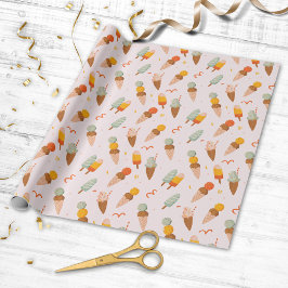 Zachte Zomer Ijs Patroon Cadeaupapier