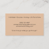 Zachte zomer - therapeuten visitekaartje (Achterkant)