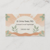 Zachte zomer - therapeuten visitekaartje (Voorkant)