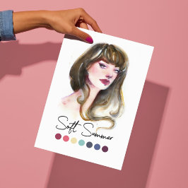 Zachte Zomer Type Seizoens Kleuranalyse Kunst Poster