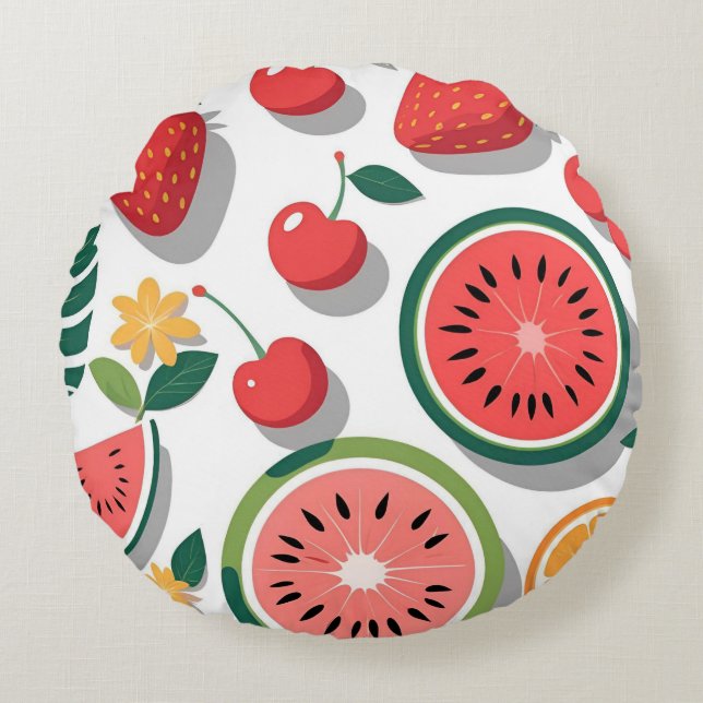 Zachte Zomer Vruchten Decorative Worp Kussen (Voorkant)