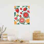 Zachte Zomerfruitposter Poster (Keuken)
