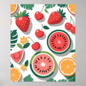Zachte Zomerfruitposter Poster (Voorkant)