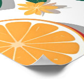 Zachte Zomerfruitposter Poster (Hoek)