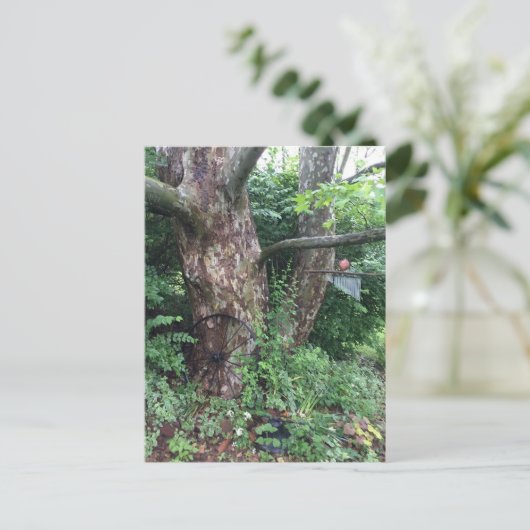 Zachte zomerregen briefkaart (Staand voorkant)