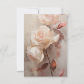 Zachte zomerse Rozen, elegante bruiloft Save The Date (Achterkant)