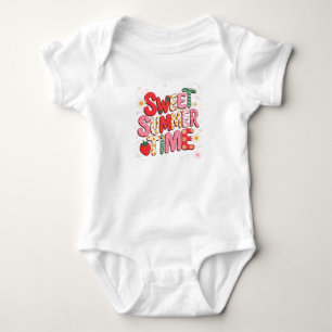 Zachte ZomerTijd Coquette Aardbei Retro Strand  Romper