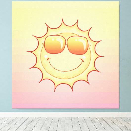 Zachte zon canvas afdruk (Insitu (Houten vloer))