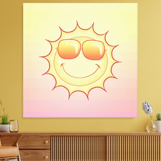 Zachte zon canvas afdruk (Insitu (Woonkamer))