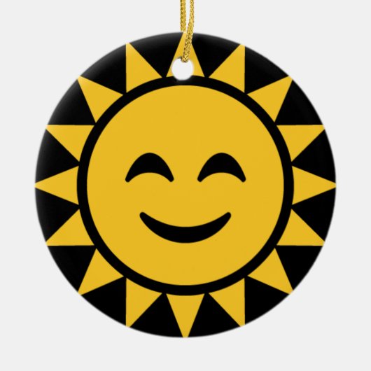 Zachte zon keramisch ornament (Voorkant)