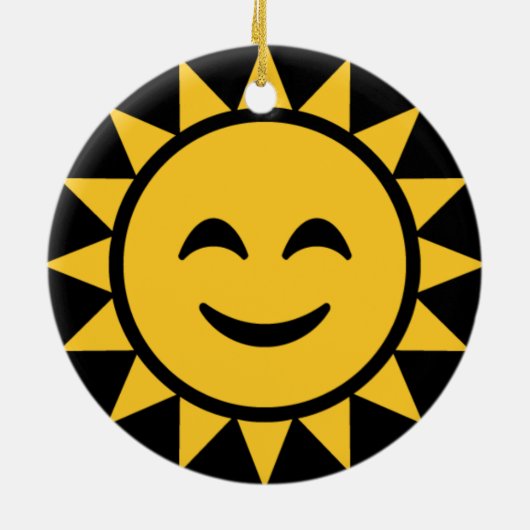 Zachte zon keramisch ornament (Achterkant)