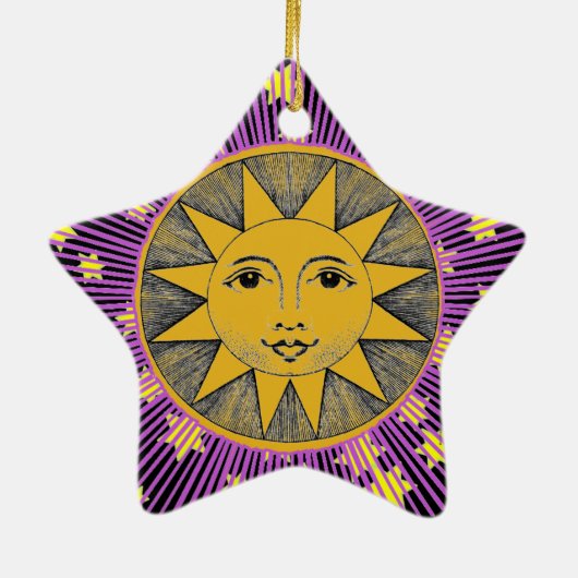 Zachte zon keramisch ornament (Achterkant)