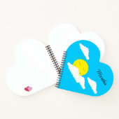 Zachte zon met Popcorn Clouds: hartvormig Notitieboek (Binnen)