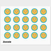 Zachte zon ronde sticker (Vel)