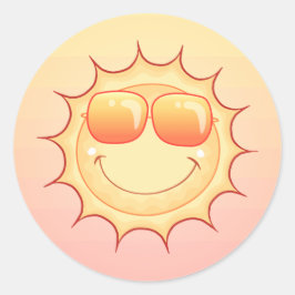 Zachte zon ronde sticker