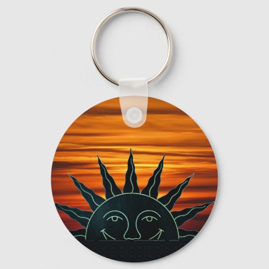 Zachte zon sleutelhanger (Voorkant)