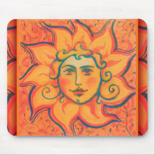 Zachte zon, sprookjeskunst, Oranje geel Muismat