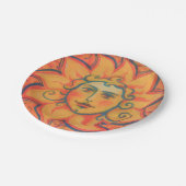 Zachte zon, sprookjeskunst, Oranje geel Papieren Bordje (Gekanteld)