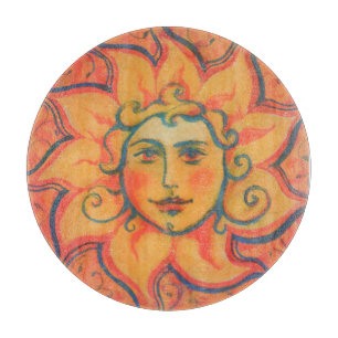 Zachte zon, sprookjeskunst, Oranje geel Snijplank