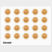 Zachte Zonne Boho Baby Shower Ronde Sticker (Vel)
