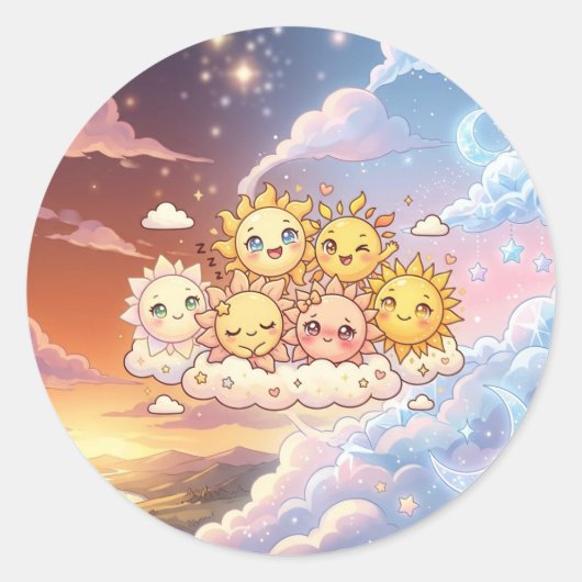 Zachte Zonne Vrienden Sticker (Voorkant)