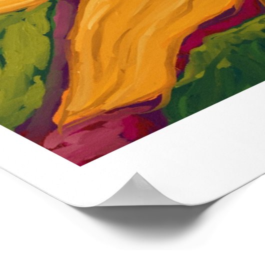 Zachte zonnebloemen poster (Hoek)