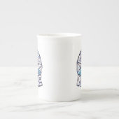 Zachte Zonnehelling ~ Het opsplitsen Bericht Grafi Porselein Kop (Voorkant)