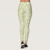 Zachte Zonnelichtgele Glitter KLANT TEKST Leggings (Achterkant)
