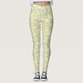 Zachte Zonnelichtgele Glitter KLANT TEKST Leggings (Voorkant)
