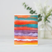 Zachte zonnestralen met zonnestralen briefkaart (Staand voorkant)
