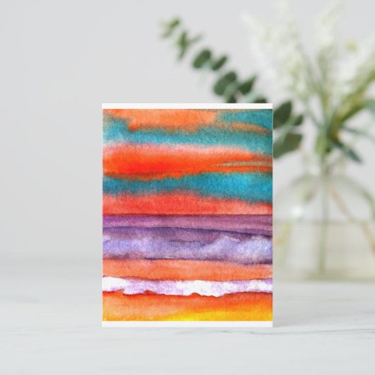 Zachte zonnestralen met zonnestralen briefkaart (Staand voorkant)