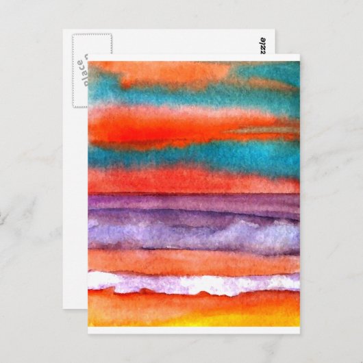 Zachte zonnestralen met zonnestralen briefkaart (Voorkant / Achterkant)